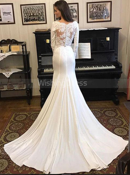 mermaid wedding gown with sleeves