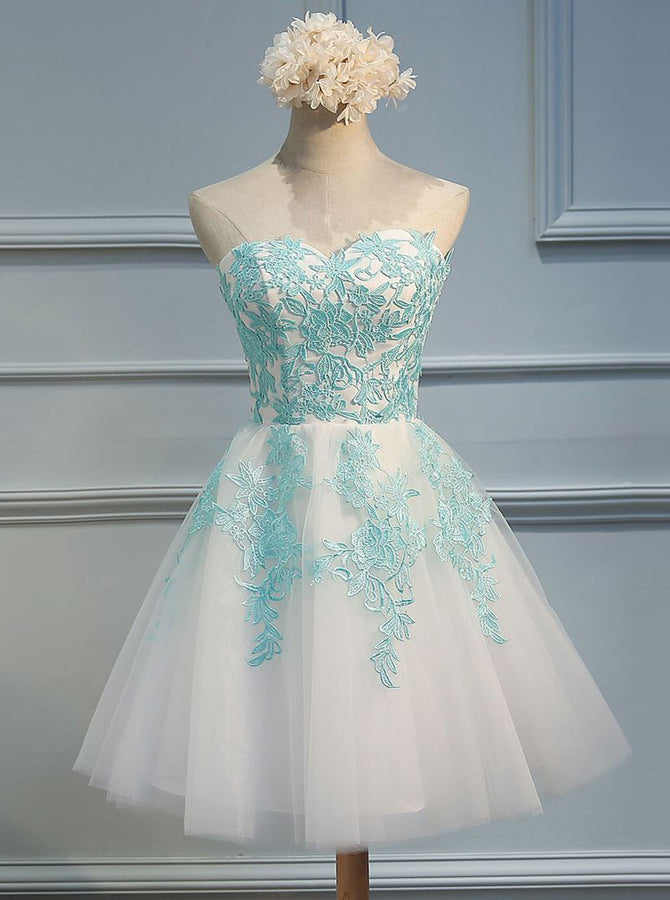 blue and white sweet 16 dresses