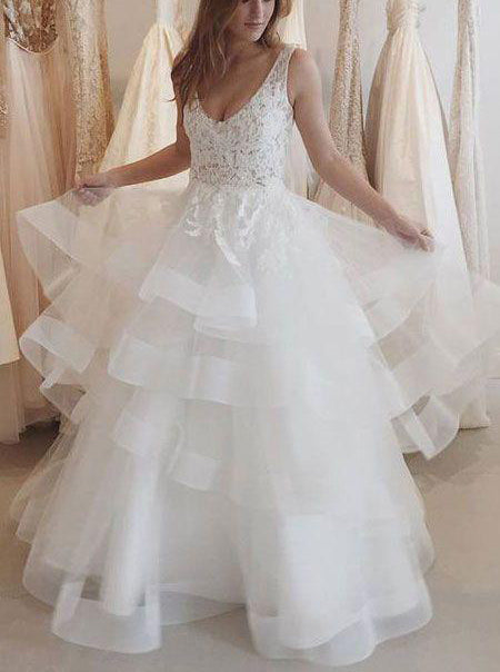 white wedding dress princess