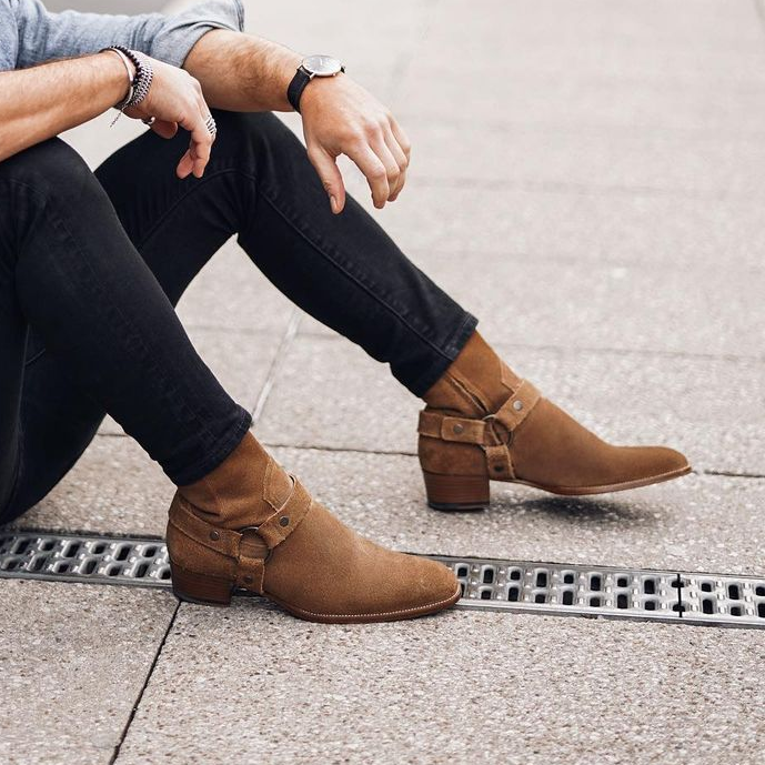 skraber via Luske Brown Leather Slip On Chelsea Boots – Costoso Italiano