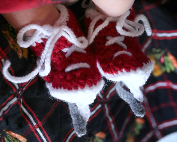 crochet ice skate bootie pattern free