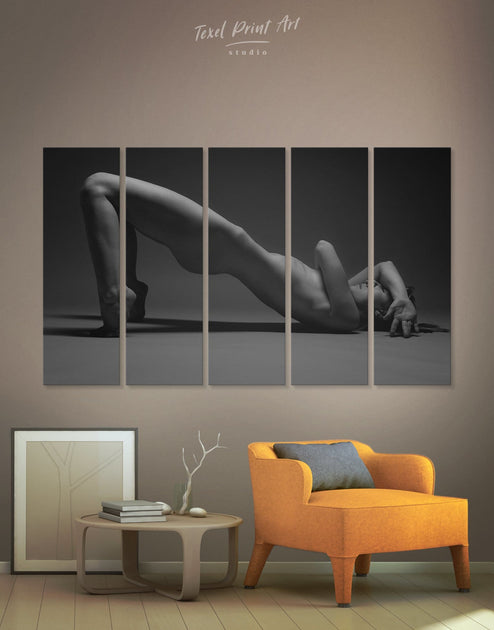 5 Panels Nude Photo Female Body Wall Art Canvas Print At Texelprintart