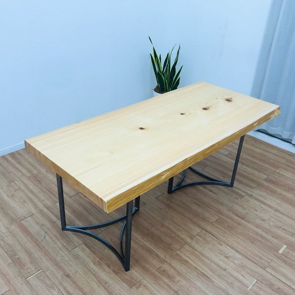 日本檜木原木大板餐桌