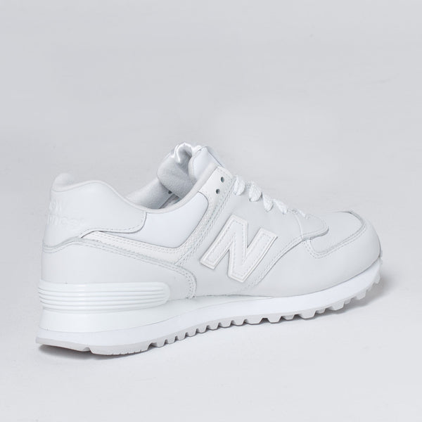 new balance 574 black and white leather