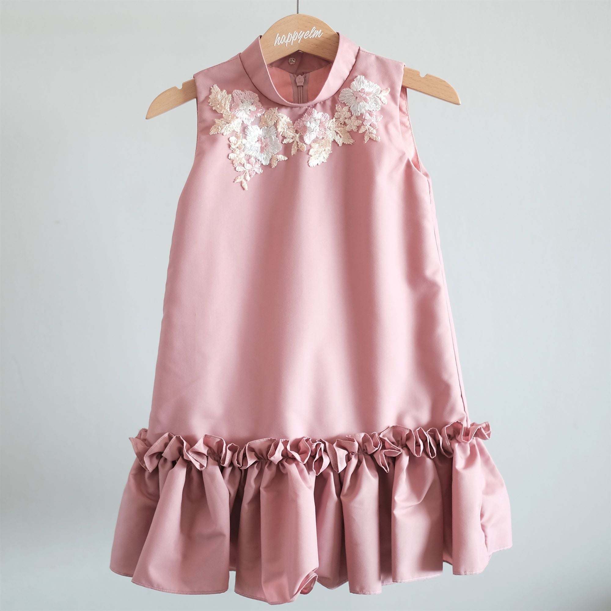 dusty pink casual dress