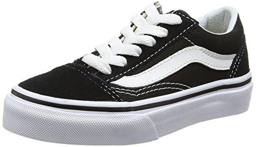 vans black and white size 3