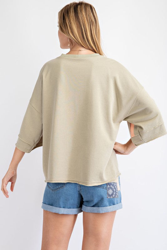 Faded Sage Strip Top