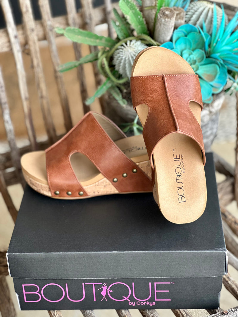 Corkys Oasis Cognac Wedge