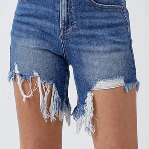 Risen  High-Rise Boyfriend Shorts