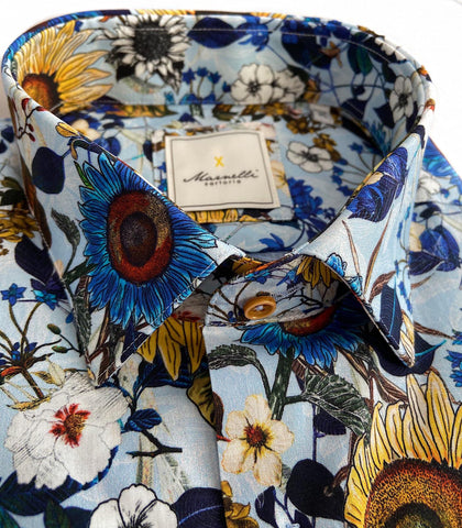 Blue Sunflower shirt from Marnelli at StylishGuy Menswear