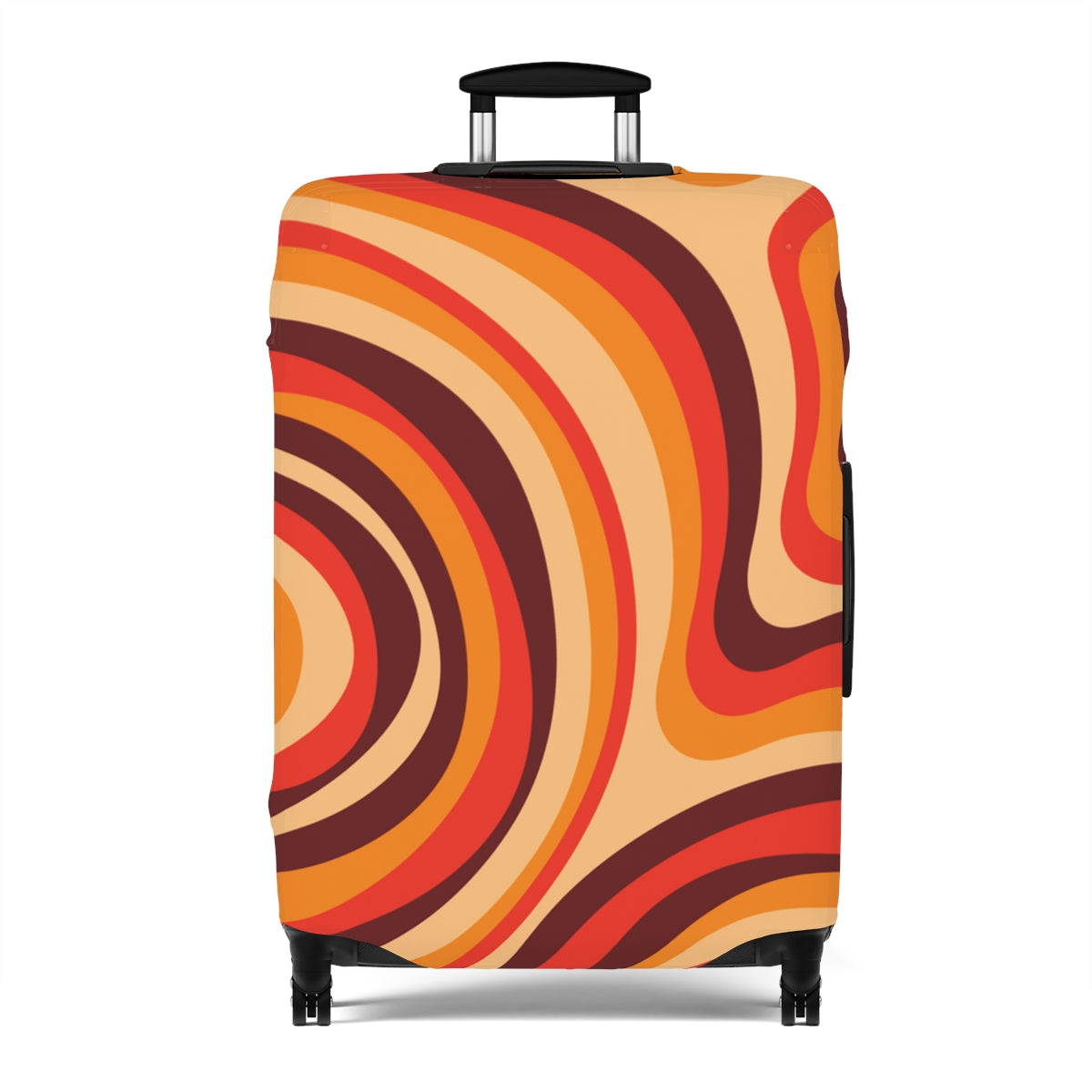 small orange suitcase