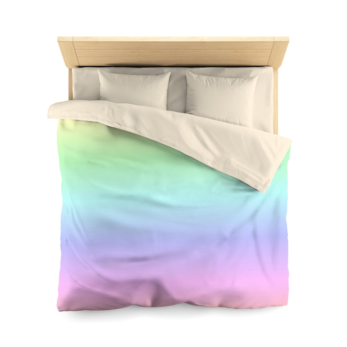 Colorful Duvet Cover Pastel Rainbow Pink Purple Ombre Colorful