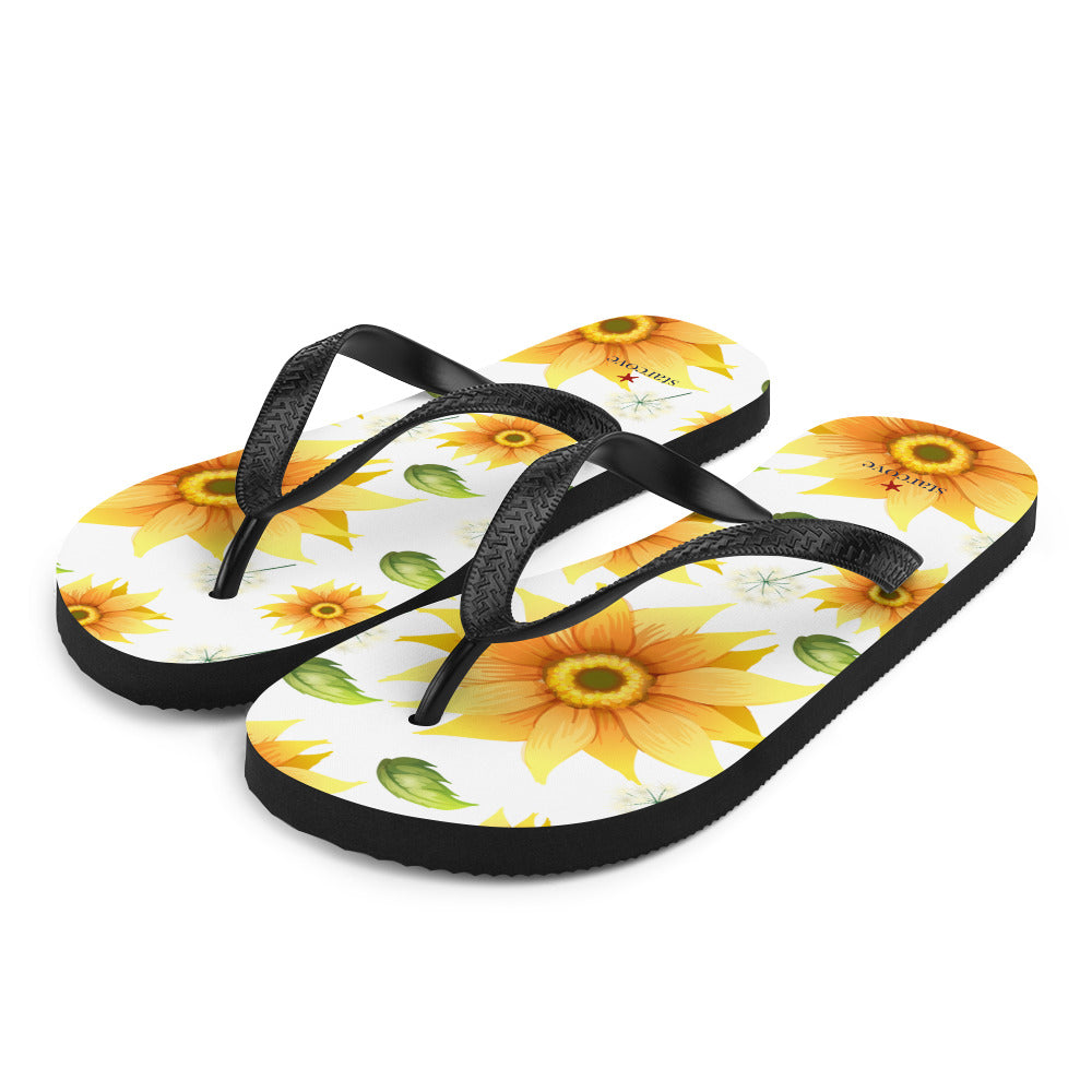 sunflower print shoes