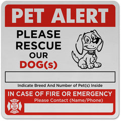 dog rescue alert sticker