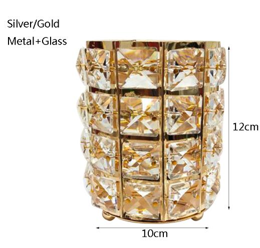 Modern European Crystal Candle Holders For Living Room Bedroom Bathroom Hotel Restaurant