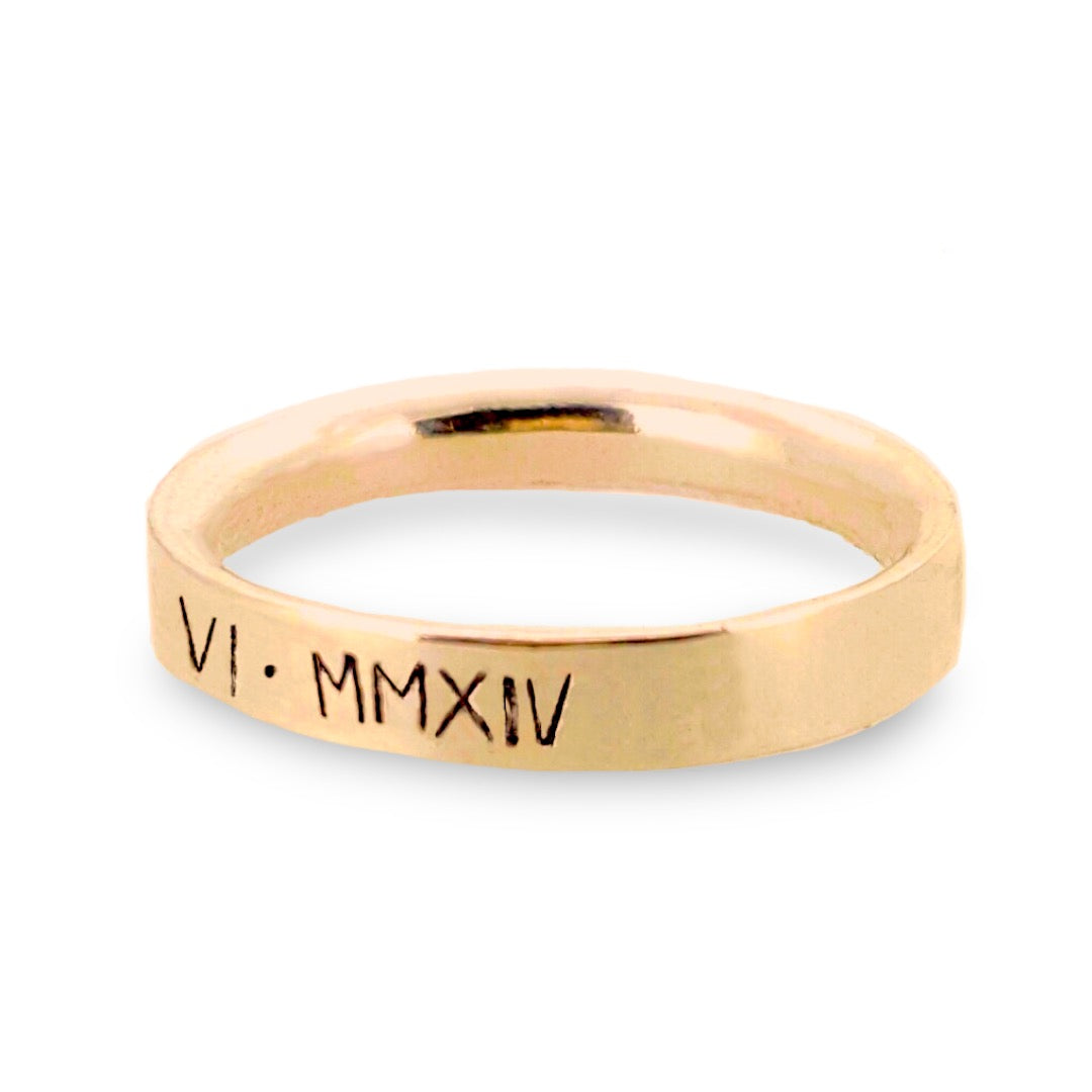 personalised 9ct gold ring