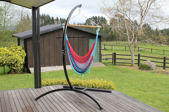 C Shaped Curved Metal Chair Hammock Stand