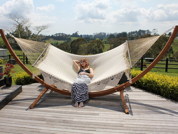 Curved Wooden Hammock Stand