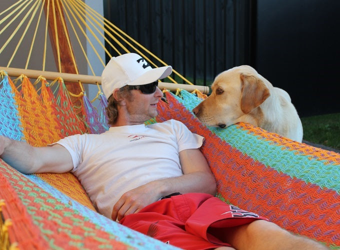 Hammock man Mike and Buddy