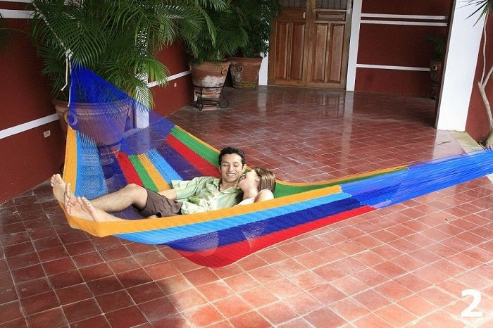 Queen size Mexican rainbow hammock