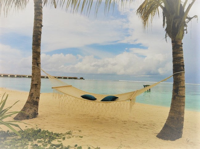 Spreader bar hammock on beach resort