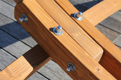 Wooden Hammock Stand Stainless Steel Fittings