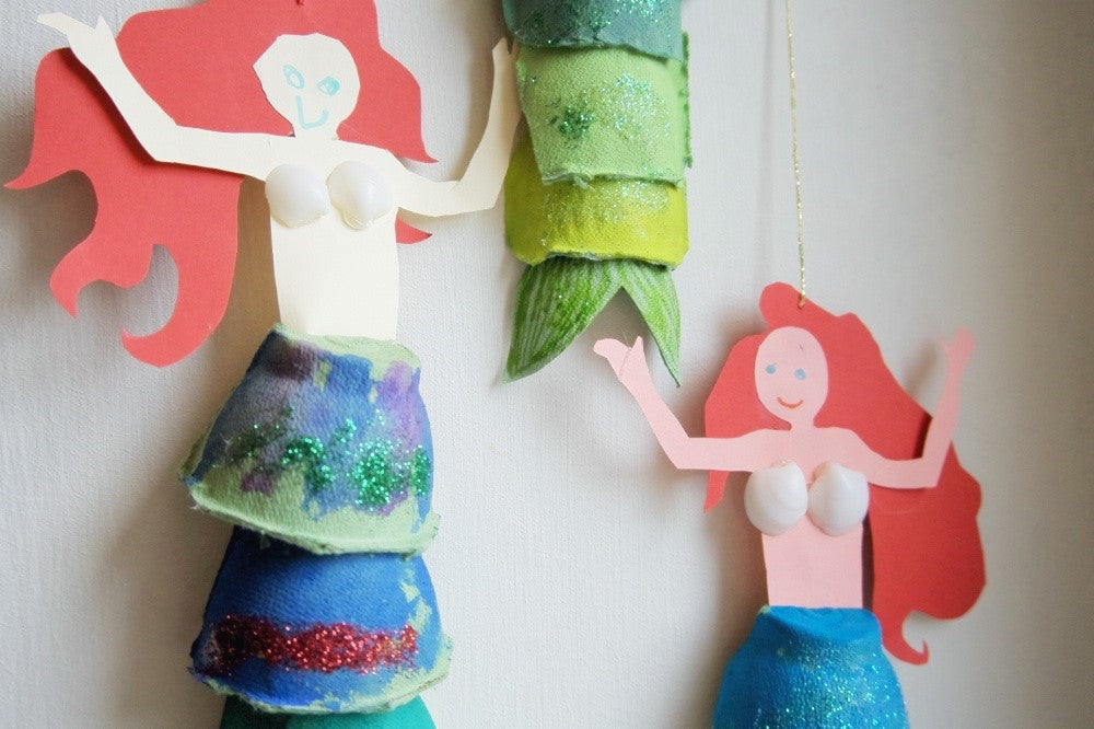 kreative Bastelideen für Kinder Meerjungfrau bei mara mea