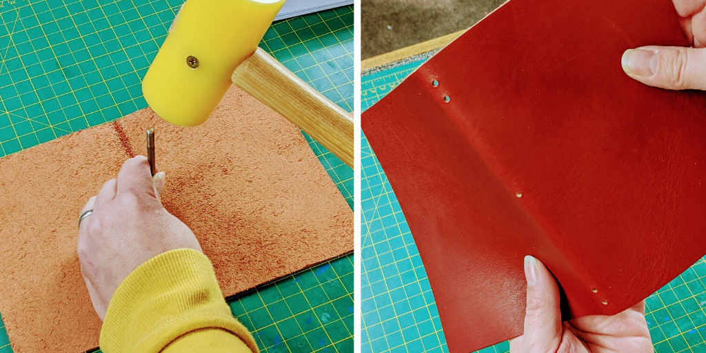 Use a mallet & hole punch