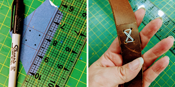cross stitch leather
