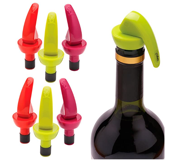 Joie Expanding Beverage Bottle Stopper Pack of 3 Assorted Colors 