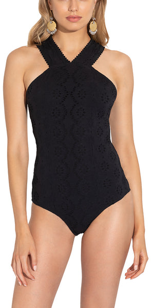 shoshanna high neck one piece swimsuit