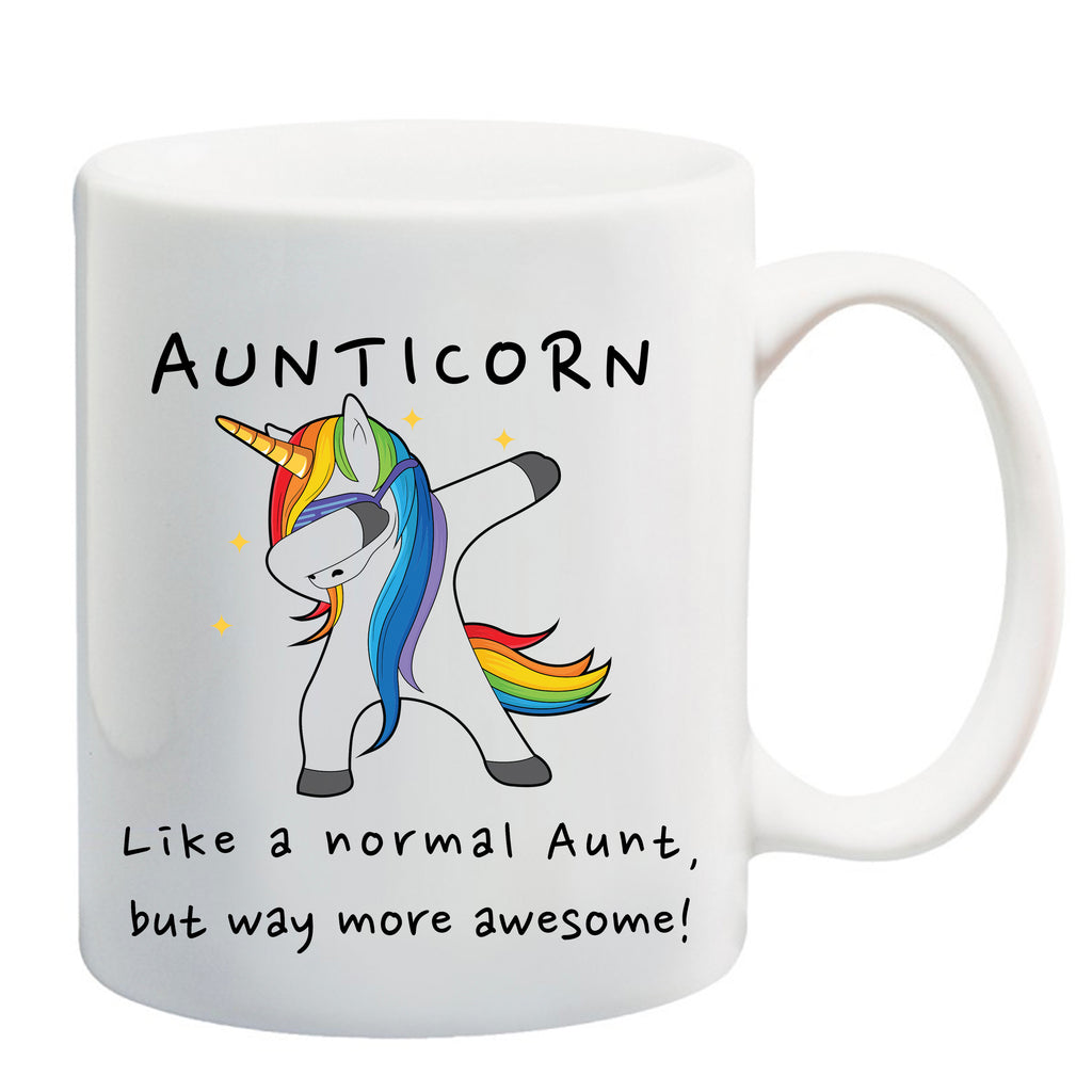 ndapprenticeships® Aunticorn Unicorn Funny Aunt Gift, Aunt Announcement  11 oz. Ceramic Coffee Mug, promoted to aunt mug, promoted to aunt, Baby announcement