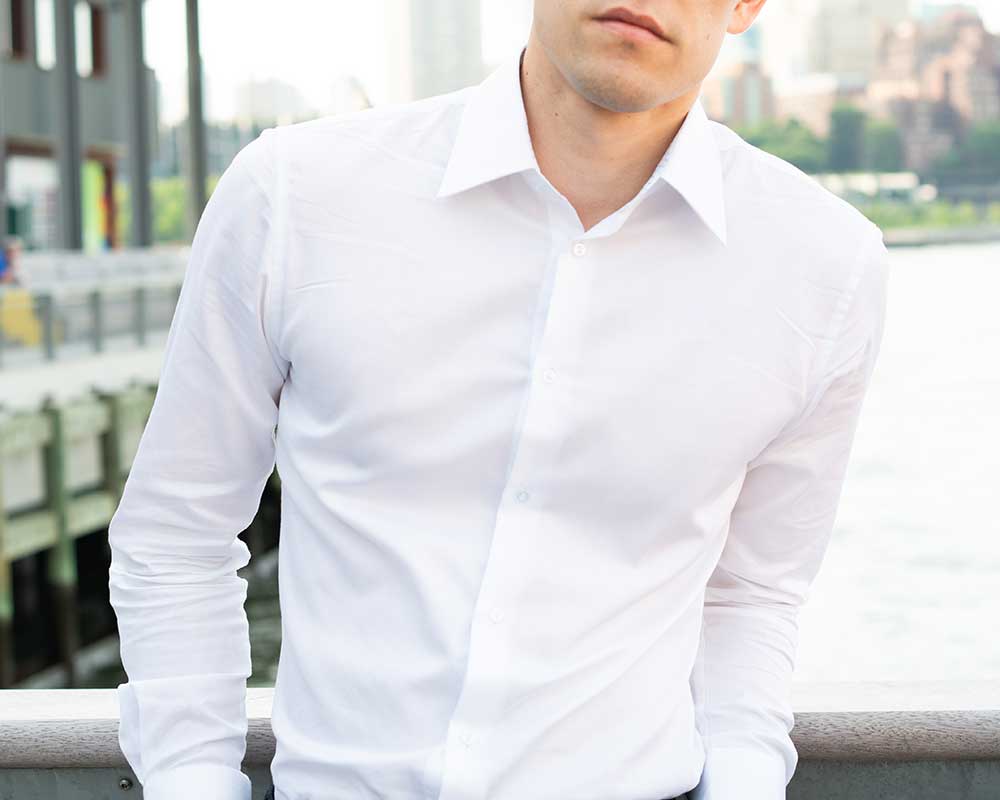 white formal shirts for men