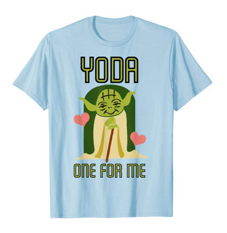 light blue yoda graphic t-shirt