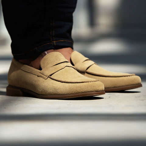 mens dress shoe suede loafers