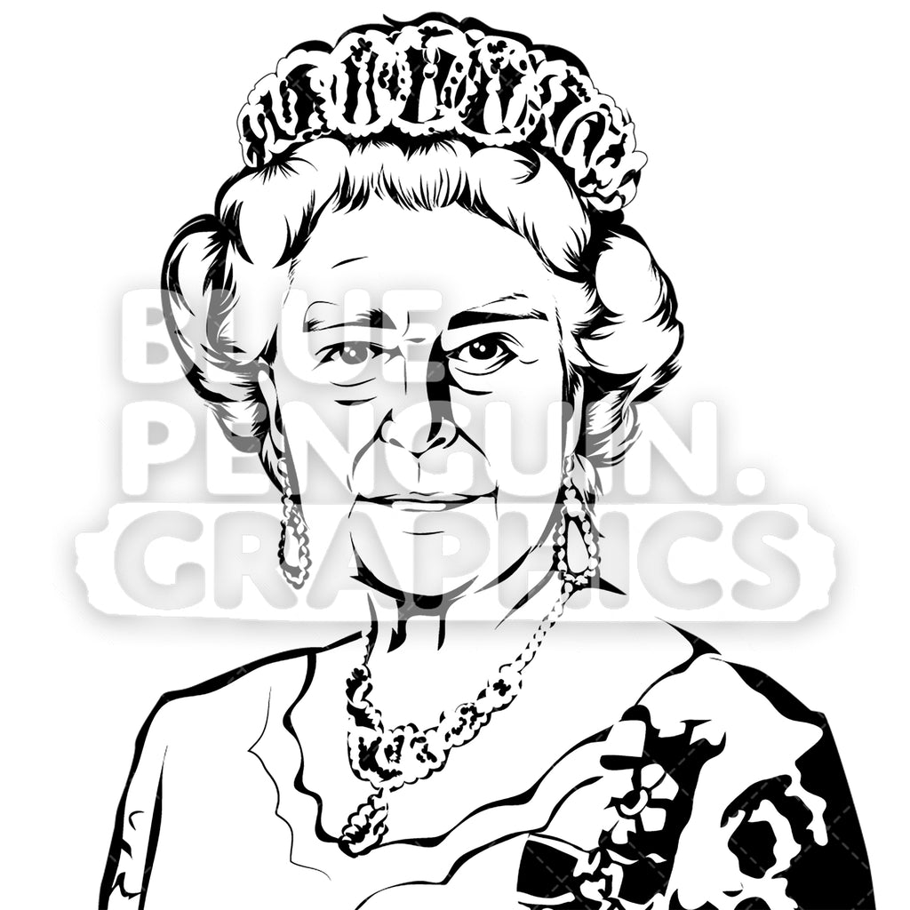 queens head outline clipart