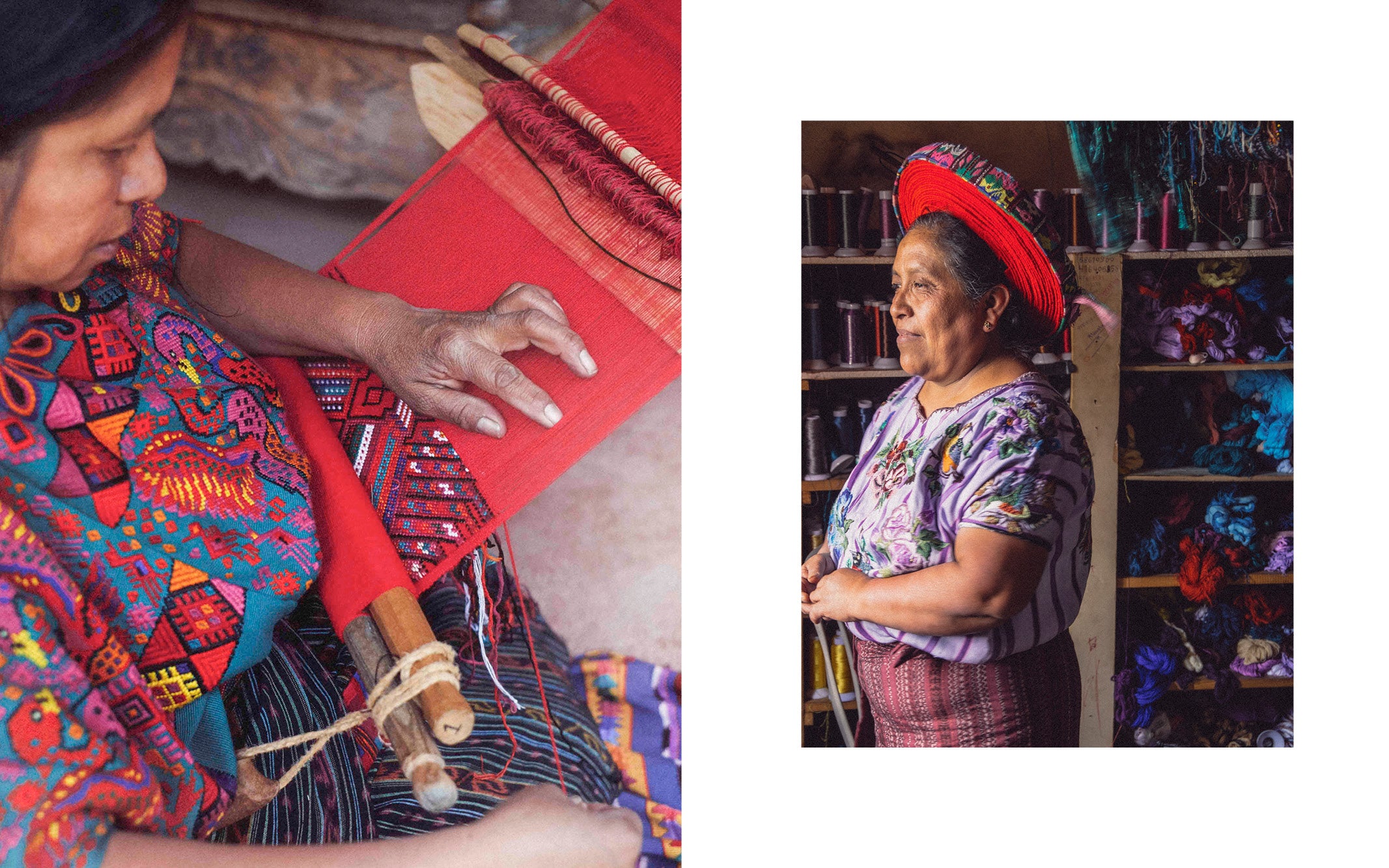 artisan guatemala tissage rouge fait-main