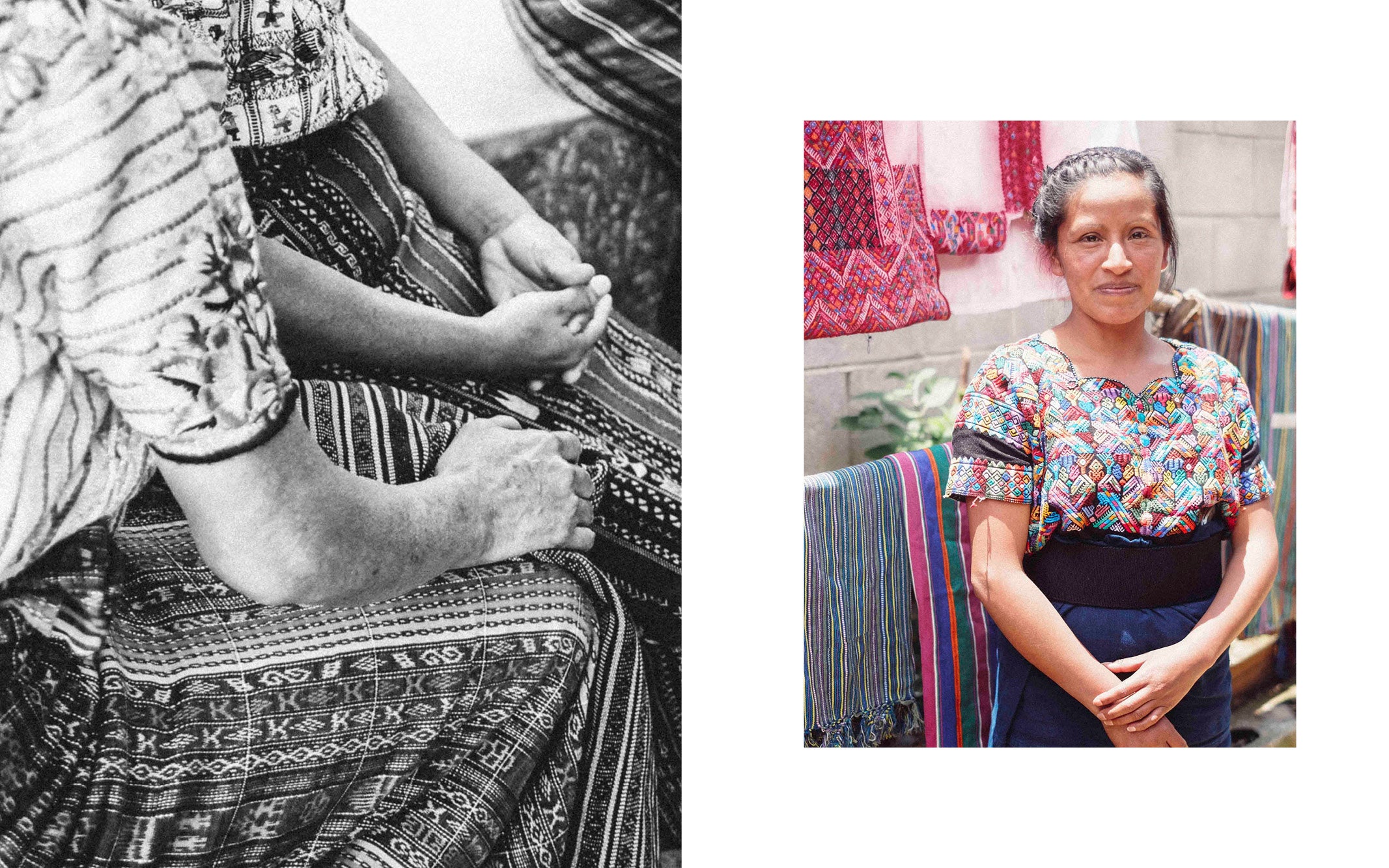 artisan guatemala femme main tissu coloré