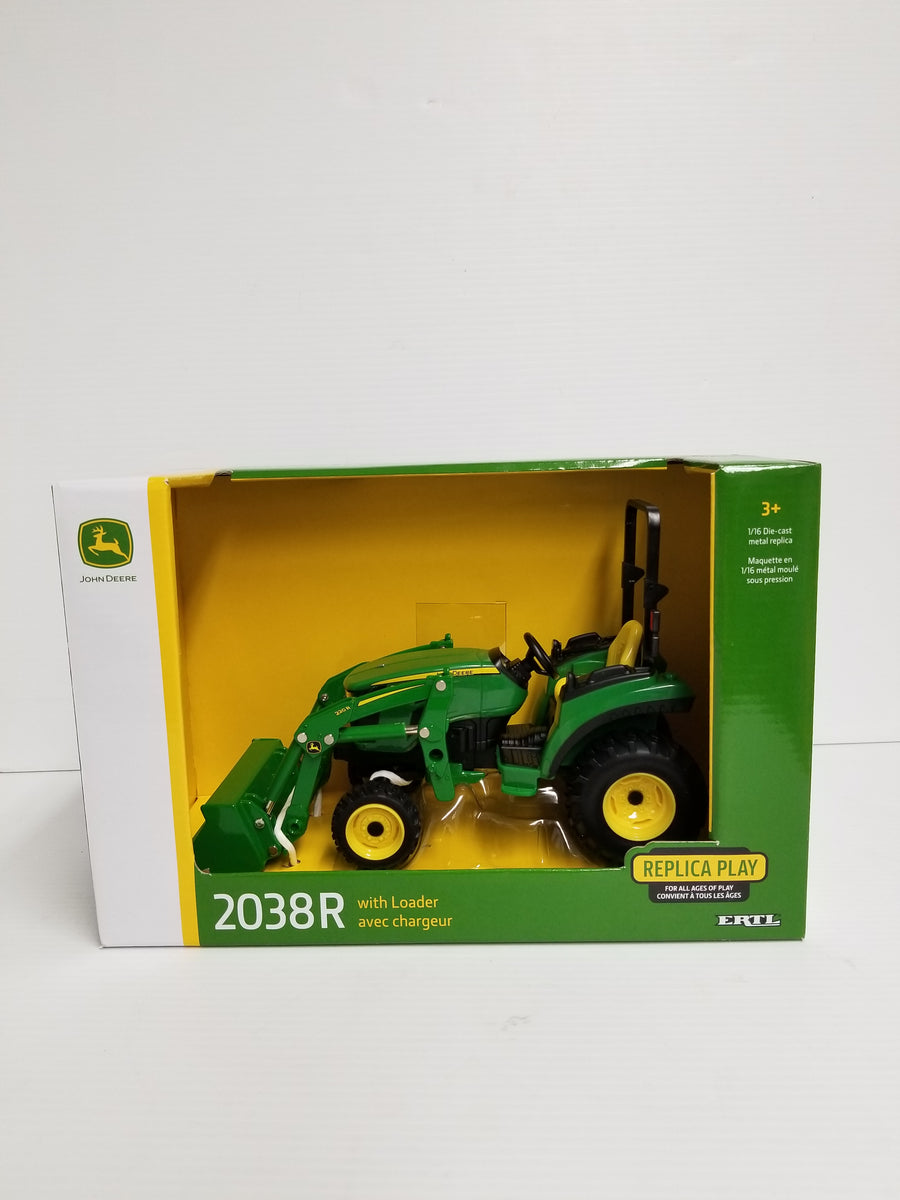 Details about   LP70531 John Deere ERTL 1/16 2038R Tractor w/ 220R Loader 