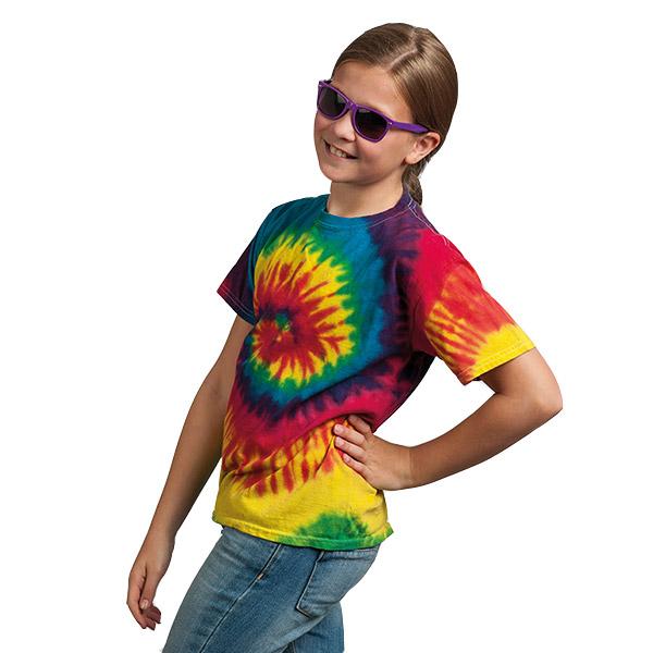 Youth Tie Dye T-shirt Rainbow Tie Dye Small 68 Kids Hippie Clothing
