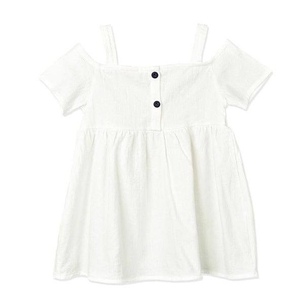 white cotton frock for baby girl