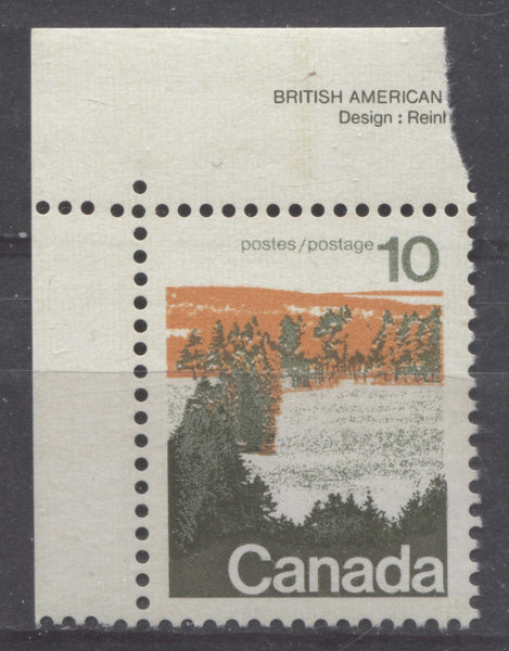 10c Type 1 Forests Stamp from the 1972-1978 Caricature Issue with Ribbed Surface