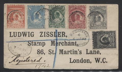 Philatelic cover from Niger Coast Protectorate franked with the 1894 First Waterlow Issue