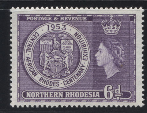 The 6d 1953 Rhodes Exhibition Issue of Nothern Rhodesia