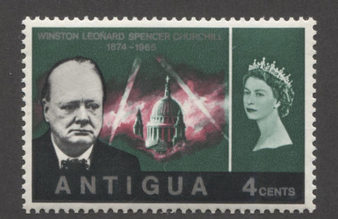 The 4c 1966  Churchill Issue of Antigua