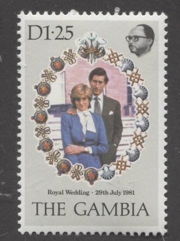 The 1.25D 1981 Royal Wedding Issue of the Gambia