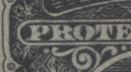 Position 24 distorted "PRO" on 1s Black Queen Victoria Stamp of Niger Coast Protectorate