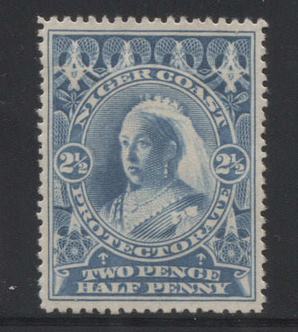 2.5d blue Queen Victoria stamp from the 2nd Waterlow Issue of Niger Coast Protectorate