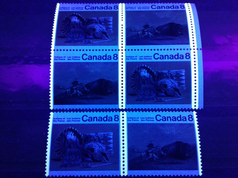 OP-2 tagging on the 1972 Plains Indians stamps of Canada