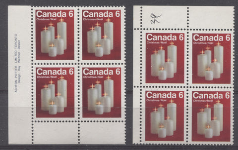 Two different perforation configurations on the 1972 6c Christmas stamp of Canada
